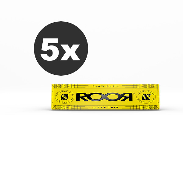 5x Roor Slim Rice Paper - mit CBD Klebstreifen 5x Roor Slim Rice Paper - mit CBD Klebstreifen