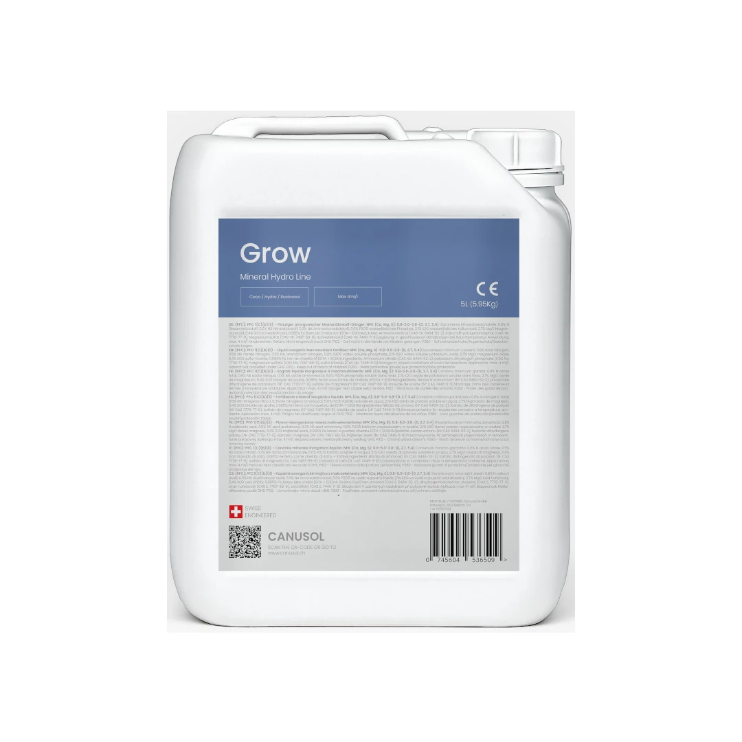 Canusol - Grow Liquid, 5ltr. Canusol - Grow Liquid, 5ltr.