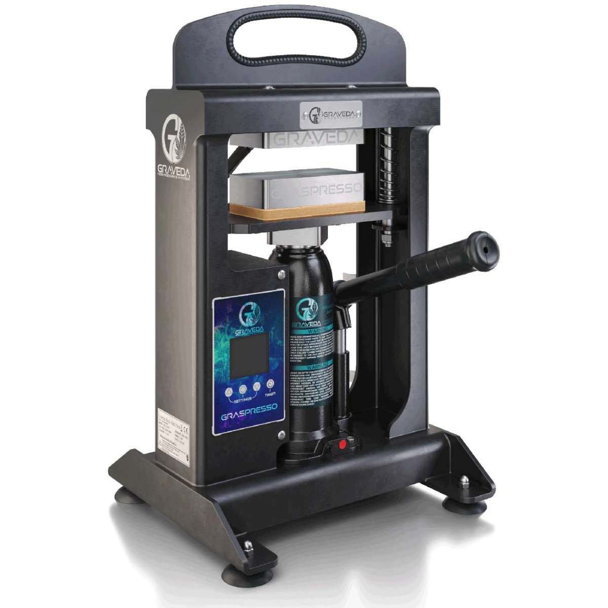 GRAVEDA - Graspresso Rosin Hydraulik Heißpresse, 10T GRAVEDA - Graspresso Rosin Hydraulik Heißpresse, 10T