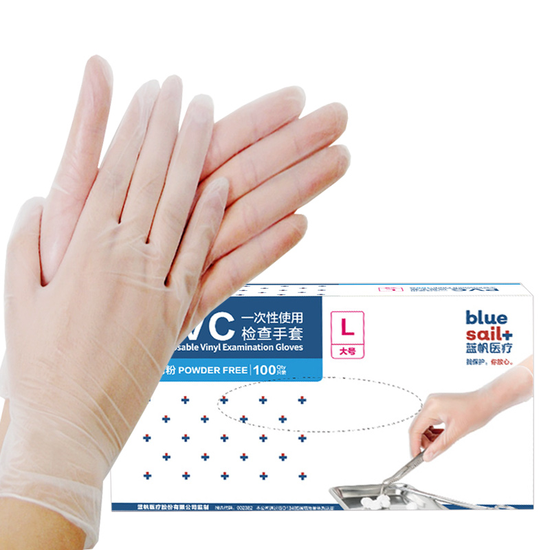 Vinyl Einweghandschuhe Vinylhandschuhe puderfrei Größe L - 100 Stk. Vinyl Einweghandschuhe Vinylhandschuhe puderfrei Größe L - 100 Stk.