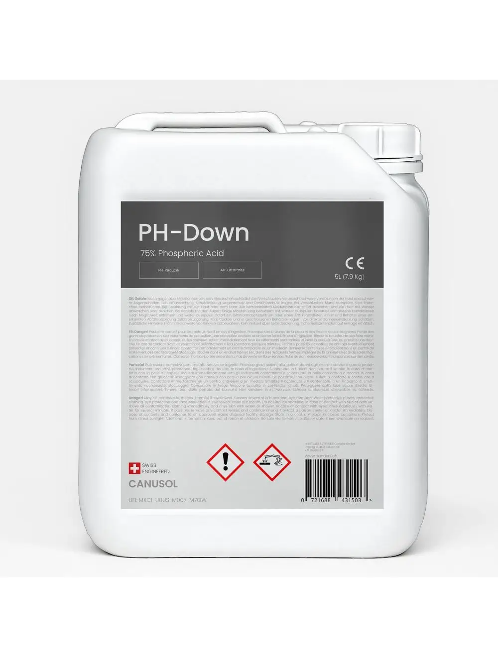 Canusol - PH- Down, 5ltr. Canusol - PH- Down, 5ltr.