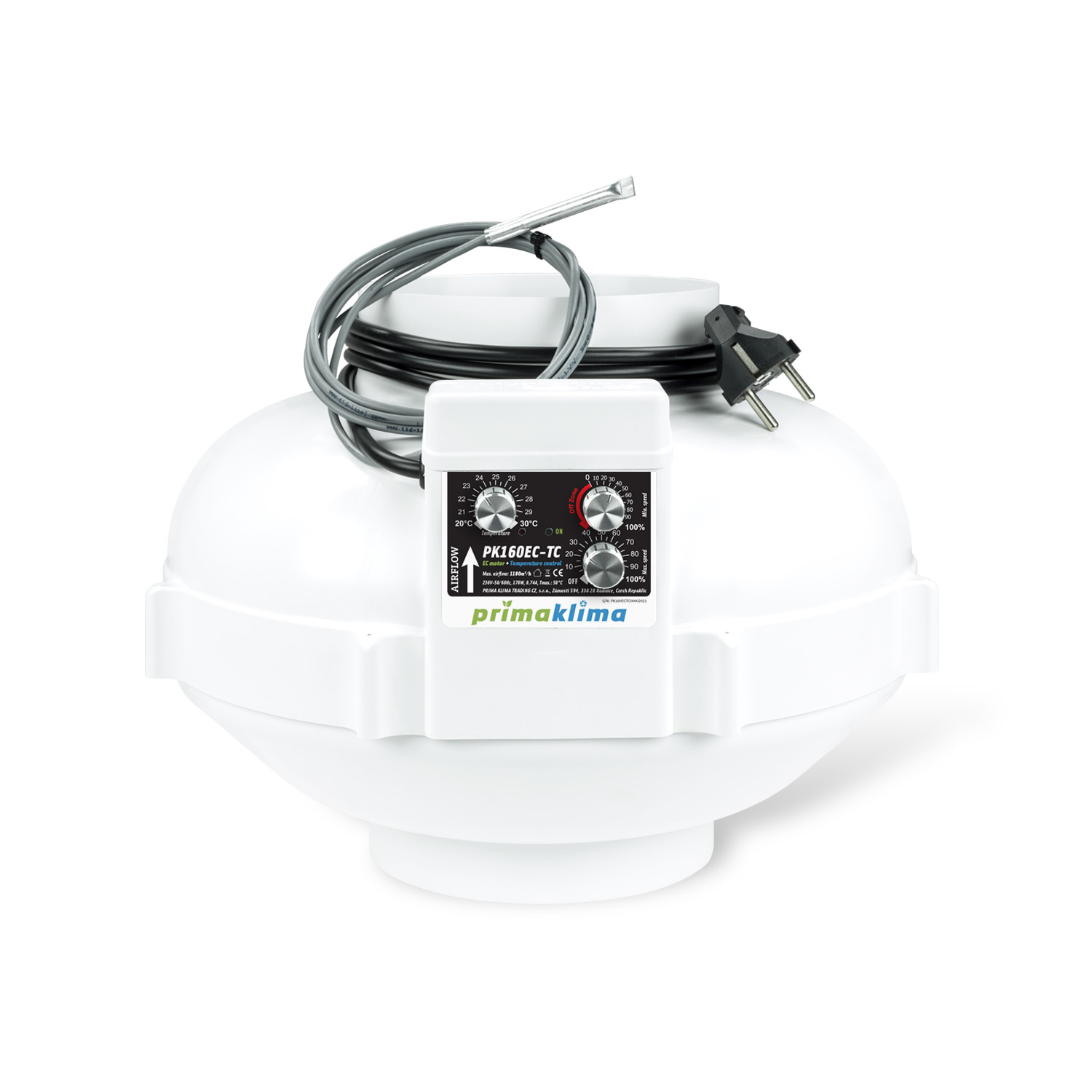 PrimaKlima - PK160EC-TC, 1180M³/H PrimaKlima - PK160EC-TC, 1180M³/H
