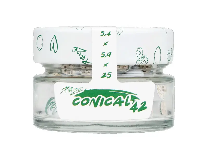 Purize Xtra Slim Conical - Aktivkohlefilter, 42Stk. Konisch