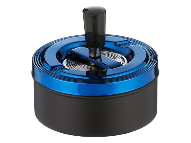 Drehaschenbecher Blau, metallic - 11cm Drehaschenbecher Blau, metallic - 11cm