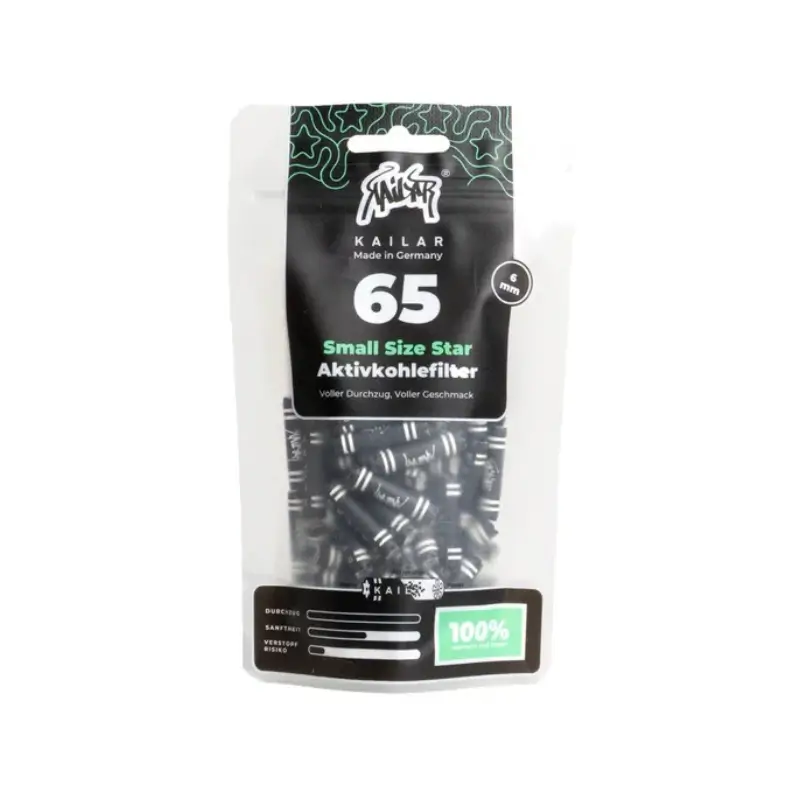 Kailar - Small Size Star Papier Aktivkohlefilter, 65 Stk.