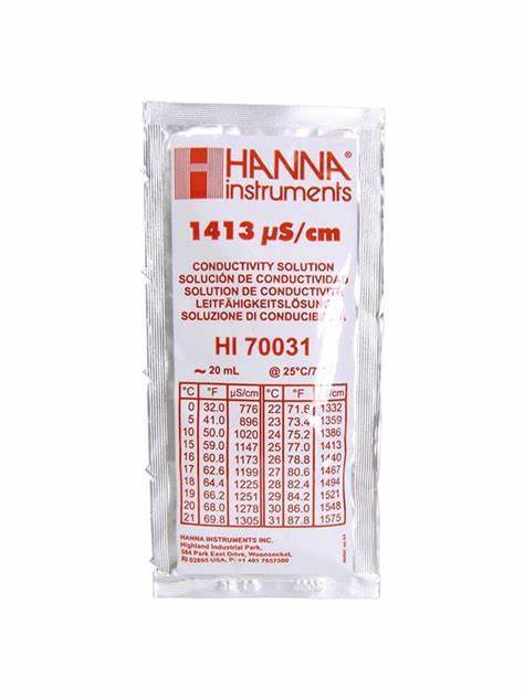 EC 1.413 ms/cm, Eichflüssigkeit - 20ml Beutel EC 1.413 ms/cm, Eichflüssigkeit - 20ml Beutel