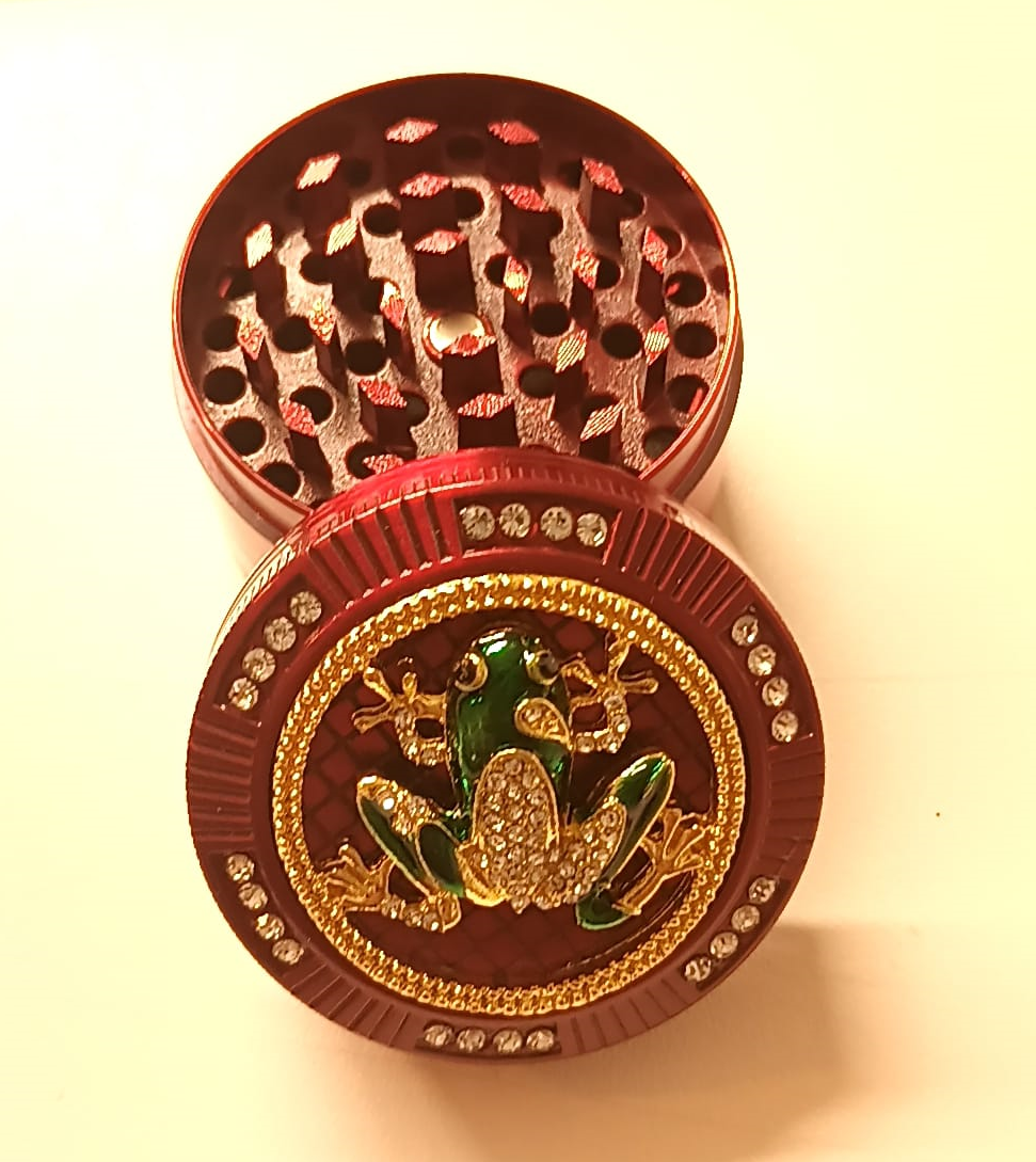Bling Bling Grinder, 50mm - Rot Frosch Grün Bling Bling Grinder, 50mm - Rot Frosch Grün